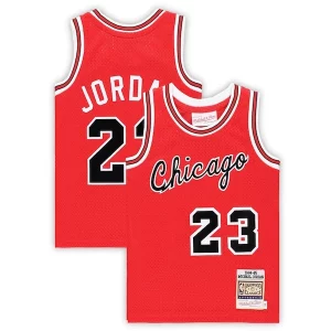 Michael Jordan Chicago Bulls Toddler Hardwood Classics 1984/85 Authentic Vibrant Swingman Jersey Red - Maillot de qualité supérieure - Durable et résistant