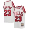 Michael Jordan Chicago Splendide Bulls Youth 1997/98 Hardwood Classics Authentic Jersey White/Black/Red - Pour les joueurs de basketball amateurs - Adapté à tous les styles de jeu