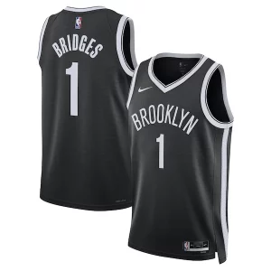 Mikal Bridges Brooklyn Nets Nike Unisex Swingman Jersey Icon Premium Edition Black - Vêtement de fan emblématique - Montrez votre amour pour l'équipe