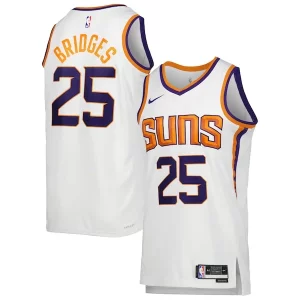 Mikal Bridges Phoenix Suns Nike Unisex Swingman Jersey Association Edition Moderne White/Purple - Vêtement de fan emblématique - Montrez votre amour pour l'équipe
