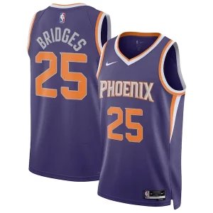 Mikal Bridges Phoenix Suns Nike Unisex Swingman Jersey Icon Edition Sophistiqué Purple/White - Édition commemorative - Souvenez-vous des moments inoubliables