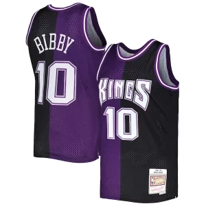 Mike Bibby Sacramento Kings Hardwood Classics 2001/02 Split Dashing Swingman Jersey Purple/Black - Pour les joueurs de basketball amateurs - Adapté à tous les styles de jeu