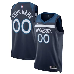 Minnesota Timberwolves Nike Unisex Swingman Moderne Custom Jersey Navy Icon Edition - Édition limitée - Uniques dans leur genre