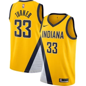Myles Turner Indiana Pacers Nike Swingman Jersey Gold Statement Magnifique Edition - Édition limitée - Uniques dans leur genre