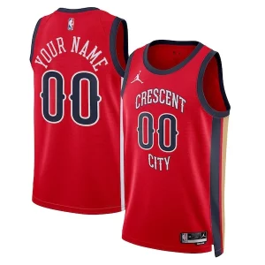 New Bold Orleans Pelicans Jordan Brand Unisex Swingman Custom Jersey Red Statement Edition - Dernières unités - Ne manquez pas cette opportunité