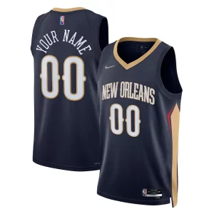 New Orleans Pelicans Nike 2021/22 Diamond Swingman Custom Jersey Icon Refiné Edition Navy - Pour les matchs d'athlétisme - Restez frais et confortable