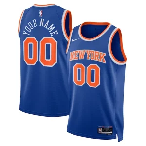 New York Knicks Nike Unisex Classique Swingman Custom Jersey Blue Icon Edition - Promotion limitée - Profitez de la réduction avant qu'elle ne soit terminée