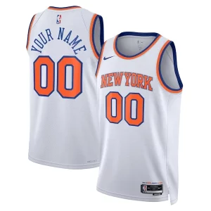New York Knicks Prime Nike Unisex Swingman Custom Jersey White Association Edition/Blue - Livraison gratuite - Économisez sur les frais d'expédition