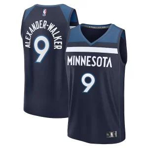 Nickeil Alexander Walker Prime Minnesota Timberwolves Fast Break Replica Player Jersey Icon Edition Navy - Édition commemorative - Souvenez-vous des moments inoubliables