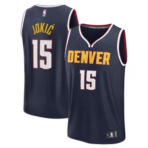 Nikola Jokic Denver Nuggets Fast Éclatant Break Replica Player Jersey Icon Edition Navy - Pour les amateurs de basketball passionnés - Livraison rapide