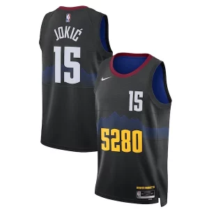 Nikola Jokic Denver Nuggets Nike Unisex Authentique 2023/24 Swingman Jersey Black City Edition - Maillot de championnat - Revivez les victoires glorieuses