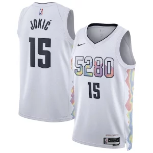 Nikola Jokic Denver Nuggets Nike Unisex 2024/25 Swingman Player Haut de gamme Jersey City Edition White - Design innovant - Écarte-vous du commun des mortels
