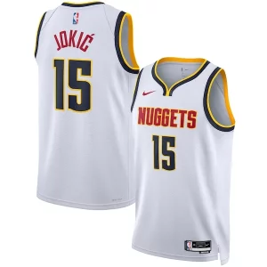 Nikola Jokic Denver Nuggets Nike Unisex Swingman Jersey Association Edition White/Navy Distingué - Garantie satisfaction - Si vous n'êtes pas satisfait