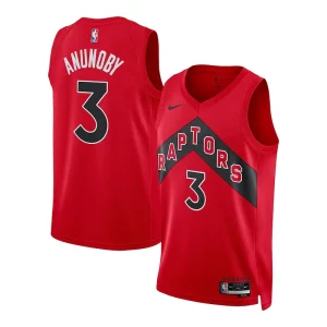 OG Anunoby Toronto Raptors Nike Unisex Swingman Jersey Association Edition Stylish Red - Pour les fans de la ligue - Un maillot authentique de la compétition