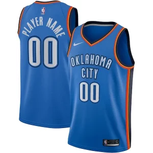 Oklahoma City Thunder Nike Swingman Custom Jersey Blue Icon Notable Edition - Maillot de championnat - Revivez les victoires glorieuses