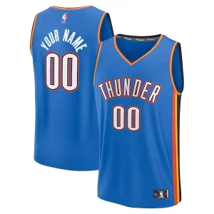 Oklahoma City Thunder Fast Uniques Break Custom Replica Jersey Icon Edition Blue - Livraison gratuite - Économisez sur les frais d'expédition