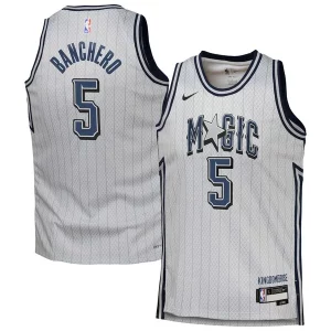 Paolo Banchero Orlando Magic Nike Distingué Youth 2024/25 Swingman Player Jersey City Edition Silver - Pour les fans de la ligue - Un maillot authentique de la compétition