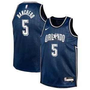 Paolo Banchero Orlando Magic Nike Youth Stylish Swingman Replica Jersey City Edition Navy - Maillot authentique - Reproduit avec soin