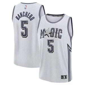 Paolo Banchero Orlando Prime Magic Youth 2024/25 Fast Break Player Jersey City Edition Silver - Maillot de championnat - Revivez les victoires glorieuses