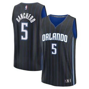 Paolo Banchero Orlando Magic Youth Fast Refiné Break Replica Player Jersey Icon Edition Black - Pour les fans de la ligue - Un maillot authentique de la compétition