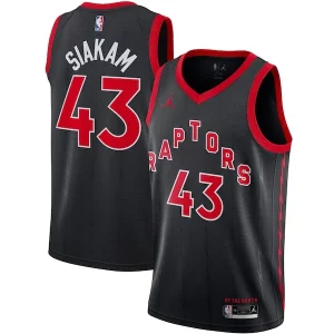Pascal Siakam Toronto Raptors Jordan Brand 2020/21 Swingman Jersey Statement Edition Tendance Black - Pour les joueurs de basketball amateurs - Adapté à tous les styles de jeu