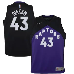 Pascal Siakam Toronto Raptors Exceptionnel Nike Youth 2020/21 Swingman Player Jersey Black/Purple Earned Edition - Édition commemorative - Souvenez-vous des moments inoubliables