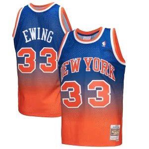 Patrick Ewing New York Knicks 1991/92 Hardwood Classics Fadeaway Swingman Player Jersey Orange/Royal Vibrant - Nouvelle arrivée - Êtes-vous prêt pour la saison ?