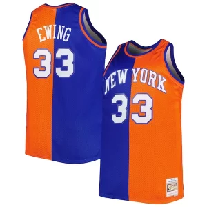 Patrick Ewing New York Knicks Big & Tall Hardwood Classics 1991/92 Split Swingman Jersey Blue/Orange Exquisite - Confort et style combinés - Pour un look exceptionnel