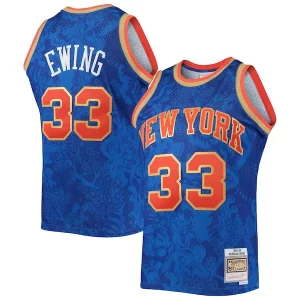 Patrick Confortable Ewing New York Knicks Hardwood Classics 1991/92 Lunar New Year Swingman Jersey Blue - Édition commemorative - Souvenez-vous des moments inoubliables