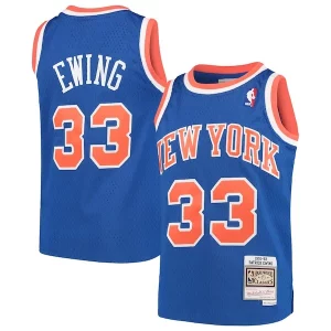 Patrick Ewing New York Knicks Youth Sophistiqué Hardwood Classics Swingman Throwback Jersey Blue - Idéal pour les soirées de sport - Montrez votre style