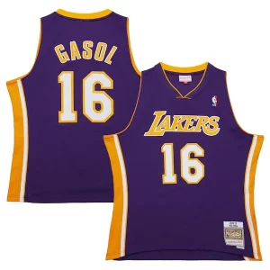 Pau Gasol Los Angeles Lakers Incontournable 2009/10 Hardwood Classics Swingman Jersey Purple - Édition limitée - Uniques dans leur genre