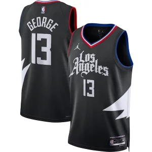 Paul George LA Clippers Jordan Brand Unisex Swingman Prime Jersey Statement Edition Black - Événement exclusif - Soyez l'un des premiers à avoir ce maillot