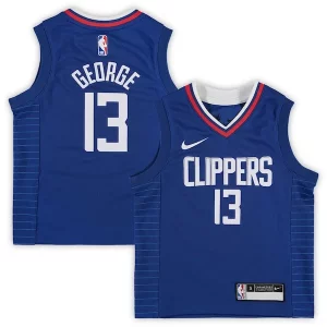 Paul Exquisite George LA Clippers Preschool Nike 2020/21 Fast Break Replica Jersey Royal Icon Edition - Édition commemorative - Souvenez-vous des moments inoubliables