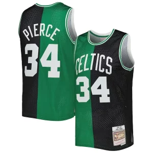 Paul Pierce Boston Celtics Hardwood Classics 2007/08 Split Swingman Sophistiqué Jersey Black/Kelly Green - Édition limitée - Uniques dans leur genre