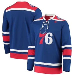 Philadelphia 76ers G III Sports by Carl Banks Pointman Hockey Fashion Jersey Royal Haut de gamme - Maillot authentique - Reproduit avec soin