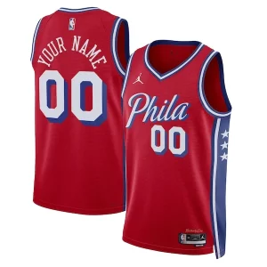 Philadelphia 76ers Jordan Brand Unisex 2022/23 Swingman Custom Bold Jersey Statement Edition Red - Pour les fans de la ligue - Un maillot authentique de la compétition