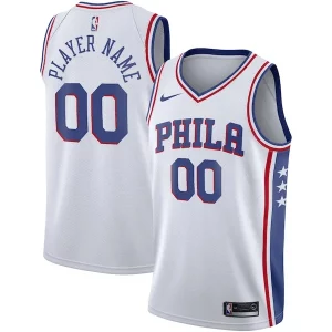 Philadelphia Authentique 76ers Nike 2020/21 Swingman Custom Jersey Association Edition White - Vêtement de fan emblématique - Montrez votre amour pour l'équipe