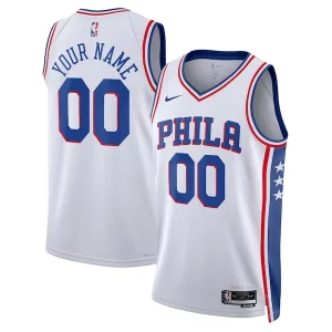 Philadelphia 76ers Nike Unisex 2022/23 Swingman Custom Jersey White Magnifique Association Edition - Maillot de collection - Un bijou pour les amateurs