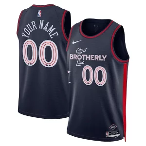 Philadelphia 76ers Nike Unisex 2023/24 Custom Swingman Exceptionnel Jersey Navy City Edition - Idéal pour les collectionneurs - Qualité premium garantie