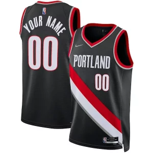 Portland Trail Blazers Nike 2021/22 Diamond Swingman Custom Stylish Jersey Icon Edition Black - Pour les fans de la ligue - Un maillot authentique de la compétition
