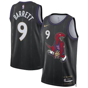 RJ Barrett Toronto Raptors Nike Unisex 2024/25 Exquisite Swingman Player Jersey City Edition Black - Pour les matchs d'athlétisme - Restez frais et confortable