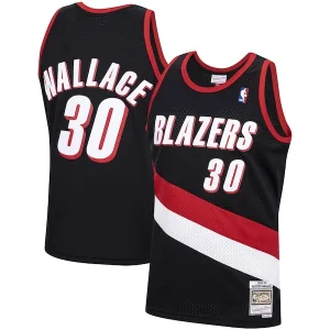 Rasheed Wallace Portland Trail Stylish Blazers 1999/00 Hardwood Classics Swingman Jersey Black - Maillot de collection - Un bijou pour les amateurs