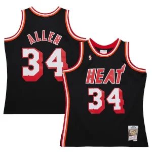 Ray Allen Miami Heat 2013/14 Hardwood Classics Premium Swingman Jersey Black - Pour les matchs d'athlétisme - Restez frais et confortable