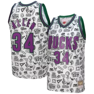 Ray Allen Milwaukee Bucks 2000/01 Swingman Jersey Prime White - Maillot de collection - Un bijou pour les amateurs