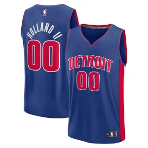 Ron Holland II Élégant Detroit Pistons Fast Break Replica Player Jersey Icon Edition Blue - Collectionner ce maillot rare - Augmentez la valeur de votre collection