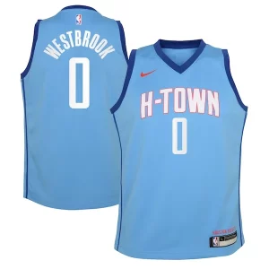 Russell Westbrook Houston Refiné Rockets Nike Youth 2020/21 Swingman Jersey Blue City Edition - Collectionner ce maillot rare - Augmentez la valeur de votre collection