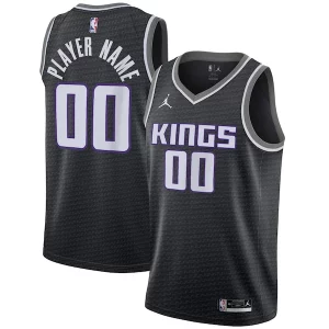 Sacramento Kings Jordan Brand Swingman Custom Jersey Statement Bold Edition Black - Pour les fans de la ligue - Un maillot authentique de la compétition