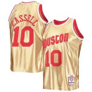Sam Cassell Houston Authentique Rockets 75th Anniversary 1993/94 Hardwood Classics Swingman Jersey Gold - Pour les joueurs de basketball amateurs - Adapté à tous les styles de jeu