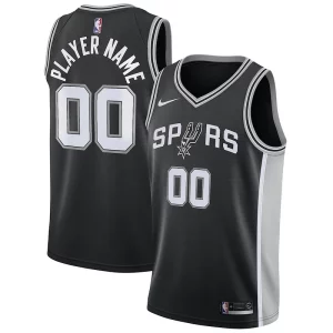 San Antonio Spurs Nike Swingman Custom Jersey Black Bold Icon Edition - Maillot de qualité supérieure - Durable et résistant