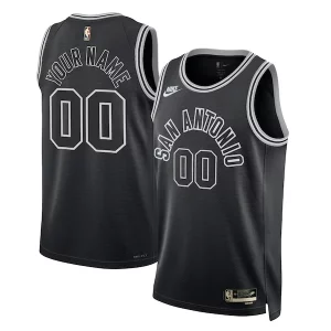 San Antonio Spurs Nike Unisex Stylish 2022/23 Custom Swingman Jersey Classic Edition Black - Idéal pour les soirées de sport - Montrez votre style